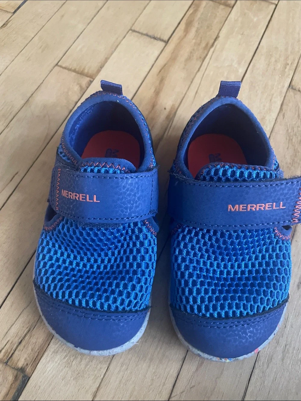 Merrell Kids Blue and Orange Mesh Water Shoes